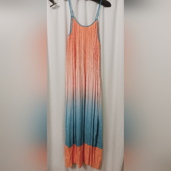 EUC CurrenAir Valentina Pleated Colorful Maxi Dress Size S - Picture 6 of 11